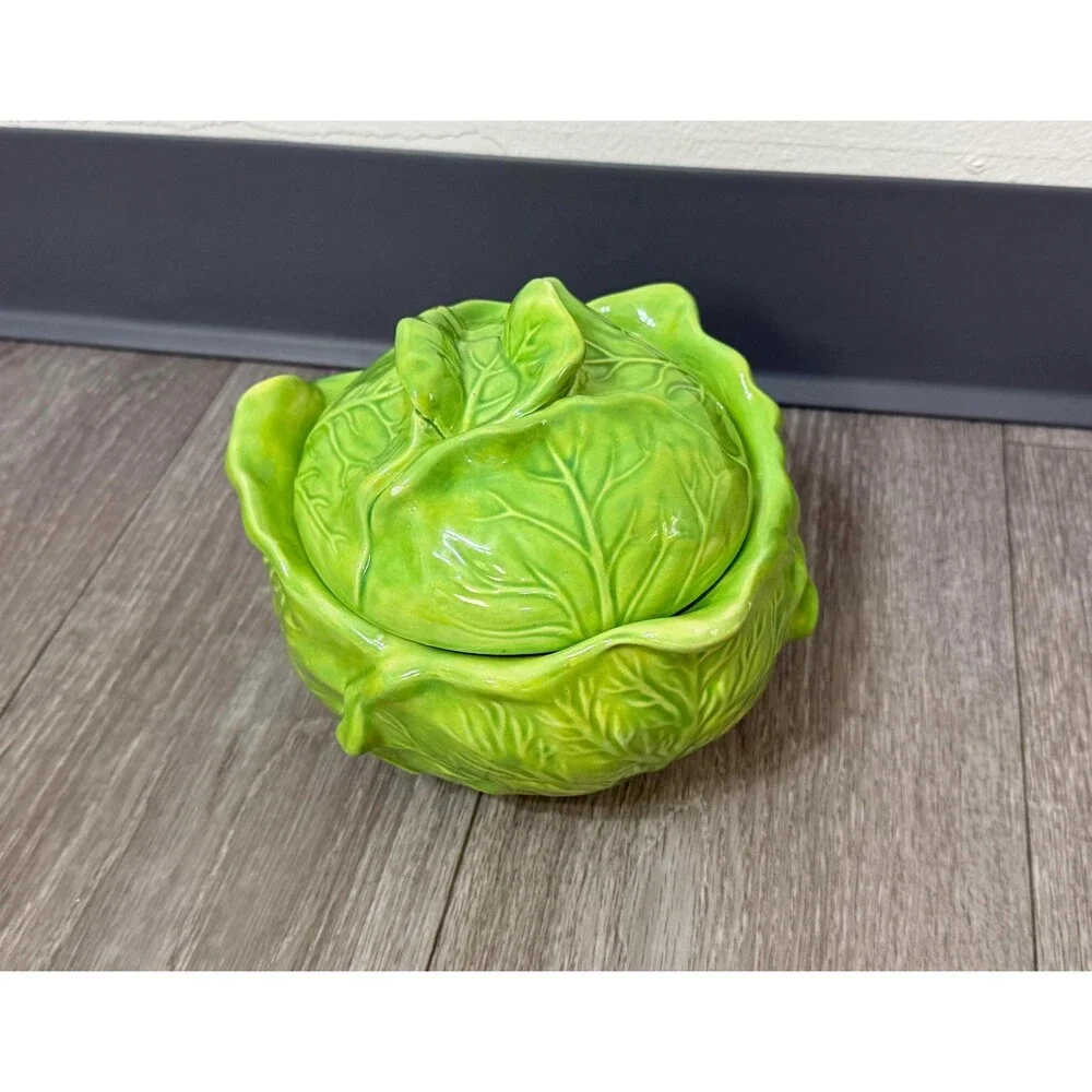 Vintage Holland Mold Bake & Serve Cabbage Tureen with Lid  (Chipped)